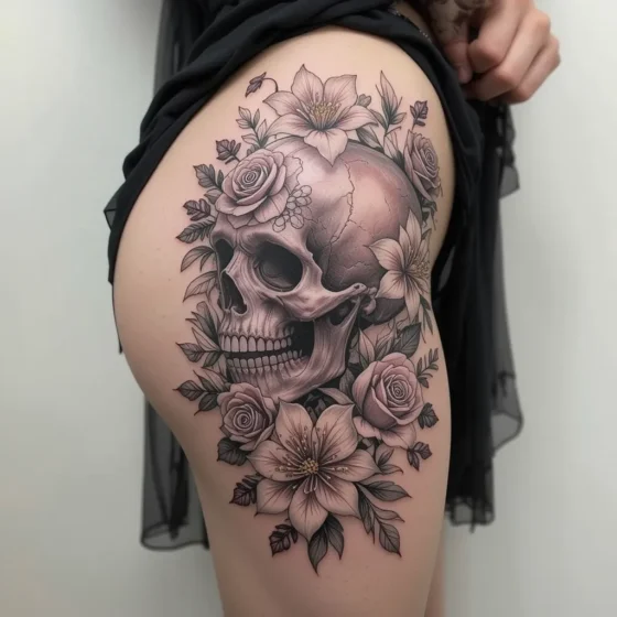 Floral Skull Design