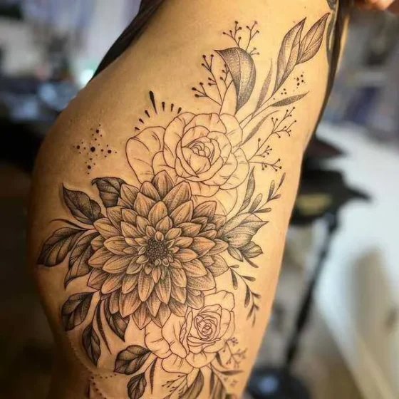 Lace Mandala on Side Hip