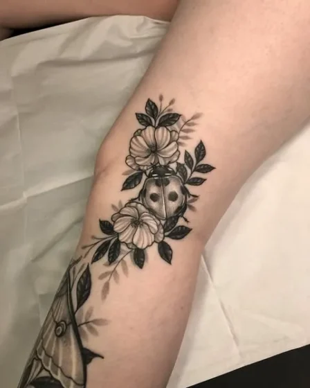 Ladybug with Birth Flower