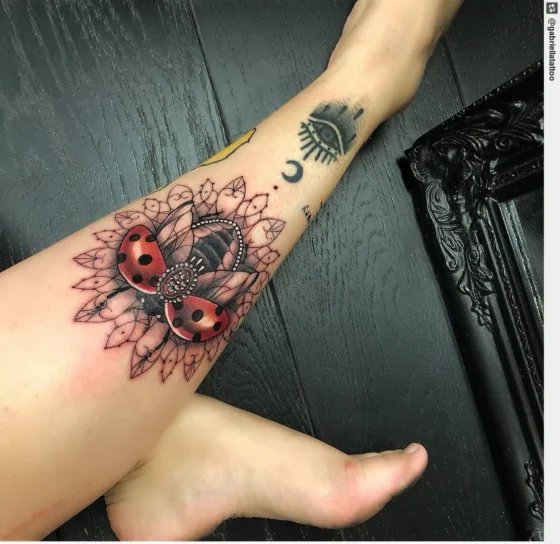 Ladybug with Flower Mandala