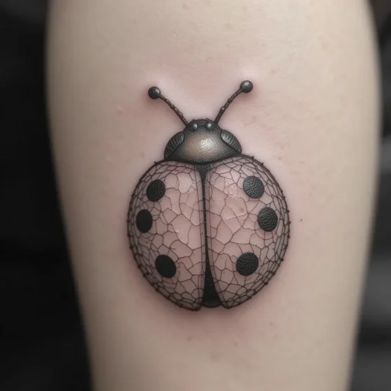 Minimalist Linework Ladybug