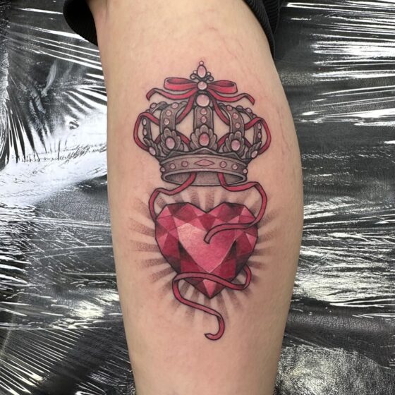 Ruby Crown Tattoo