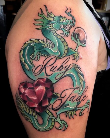 Ruby Dragon Claw Tattoo
