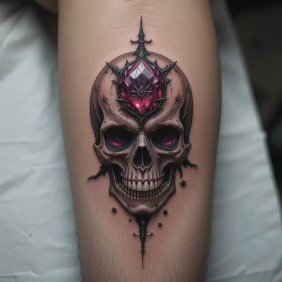Ruby Embedded in a Skull