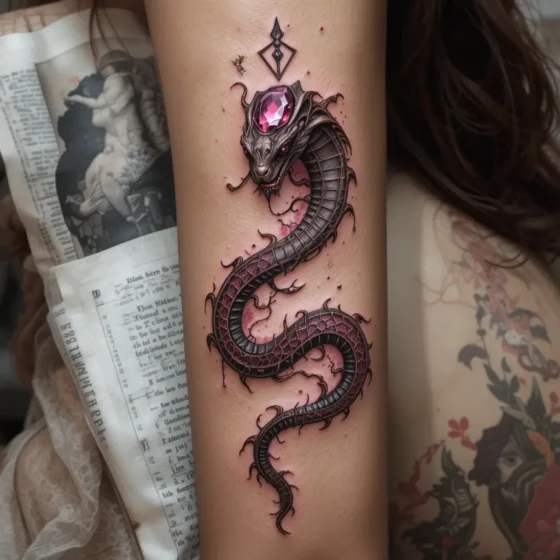 Ruby Snake Tattoo