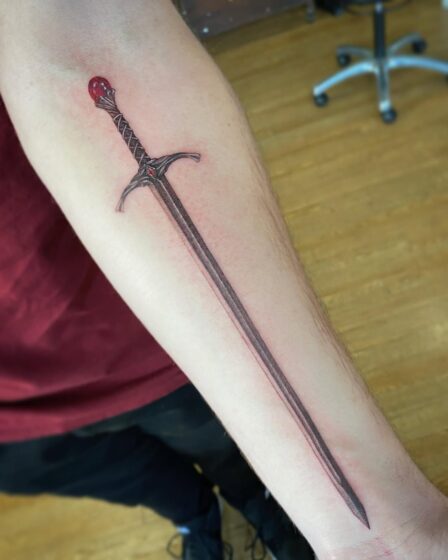 Ruby Sword Tattoo
