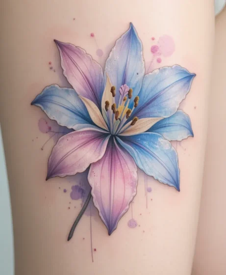 Abstract Lily in Pastels