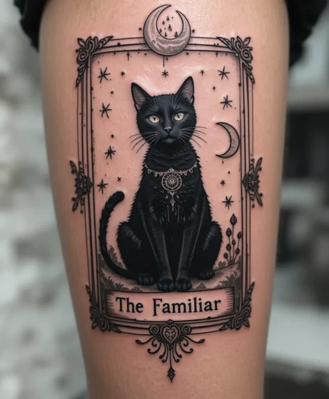 Cat with Tarot Card Frame