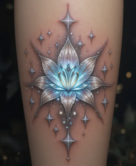 Celestial Lily with Stars