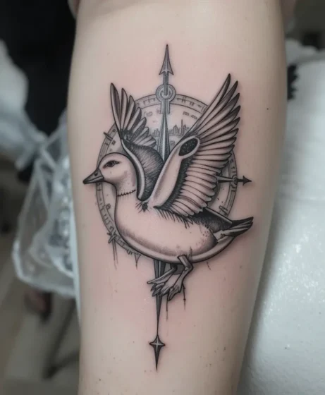 Duck with Compass Design