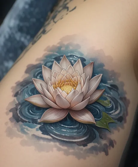 Floating Lily on Water