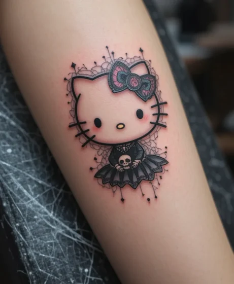 Gothic Hello Kitty Twist