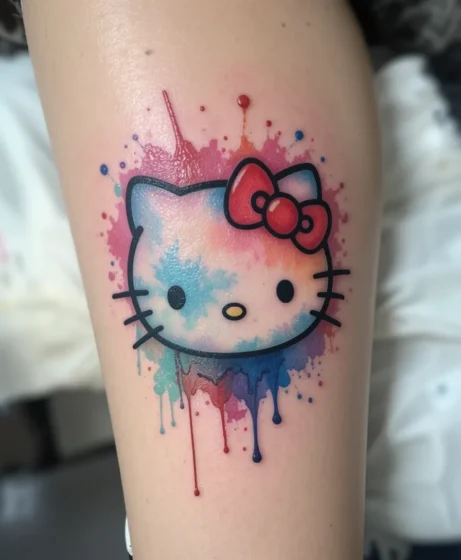 Hello Kitty Watercolor Style