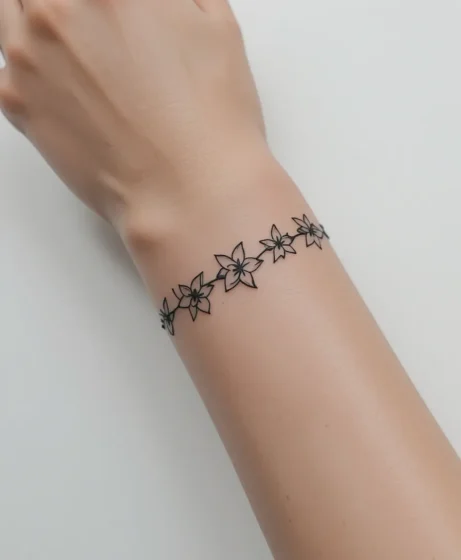 Lily Chain Bracelet Tattoo