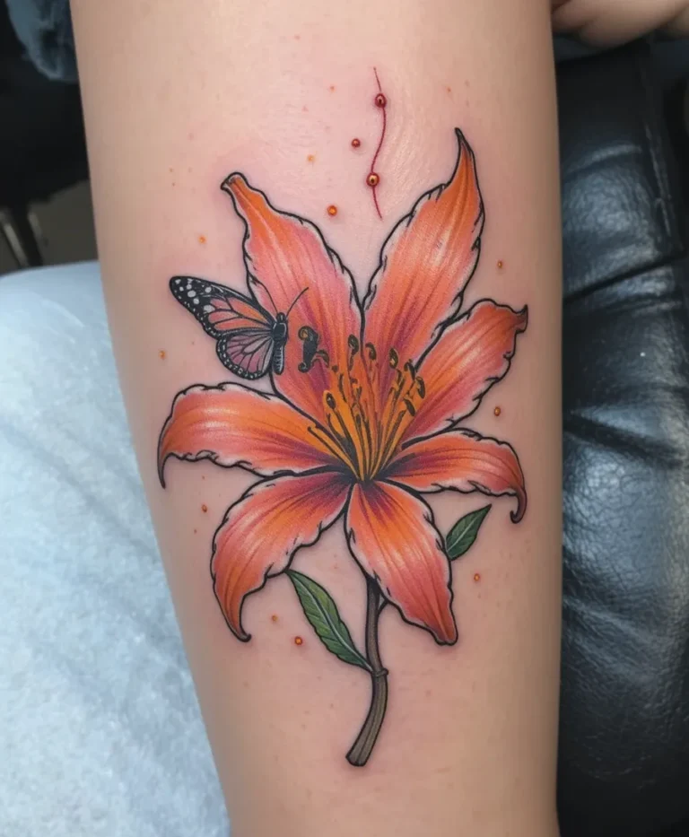 Lily with Butterfly Accent