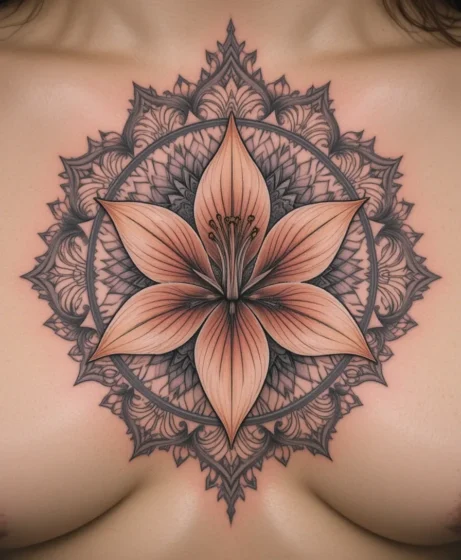 Lily with Mandala Backdrop