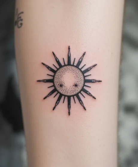 Mini Sun Tattoo