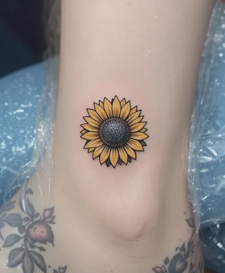Mini Sunflower Tattoo