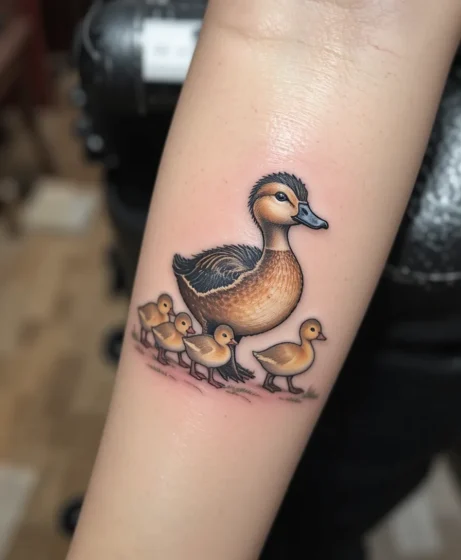 Mother Duck with Ducklings