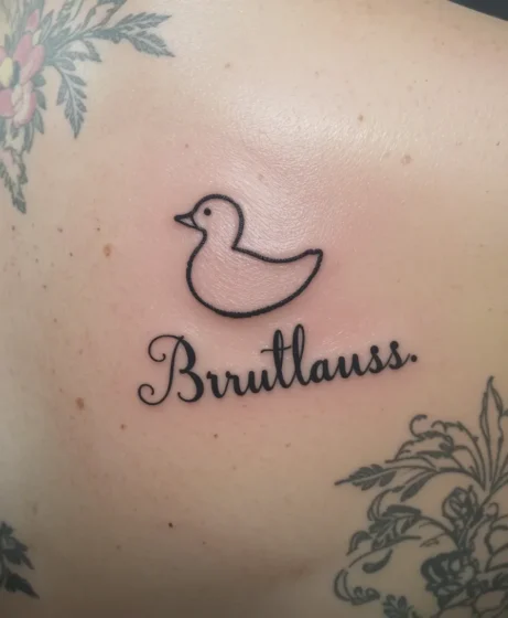 Outline Duck with Name Script