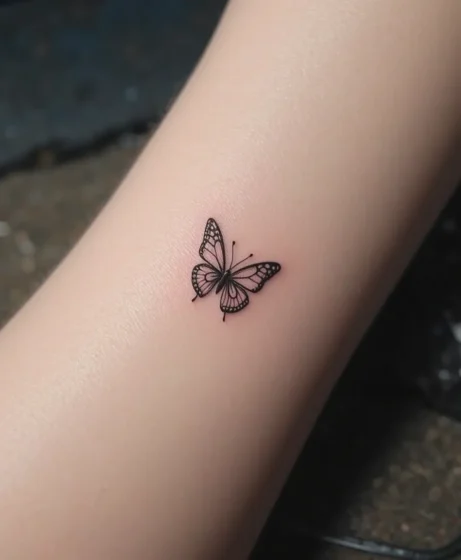 Tiny Butterfly Tattoo