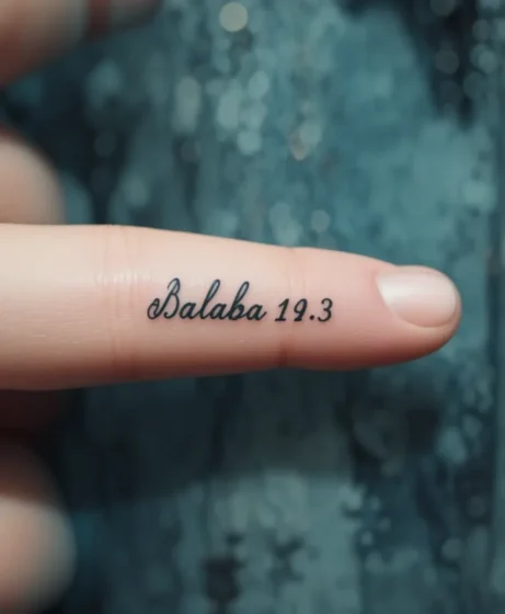 Tiny Script Tattoo