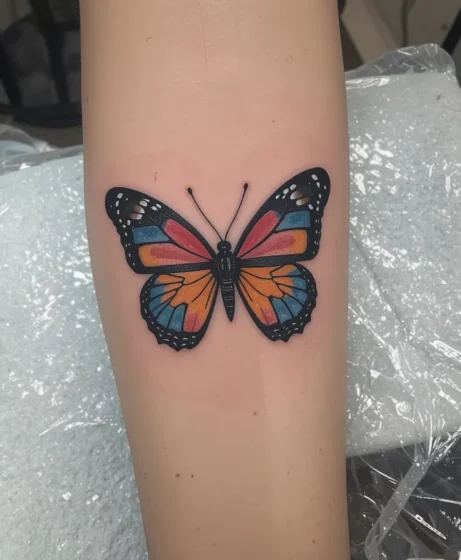 Traditional Butterfly Tattoo