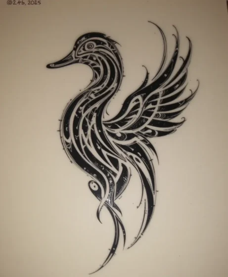 Tribal Duck Tattoo