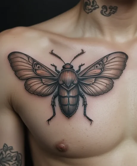 Bold Cicada Tattoo
