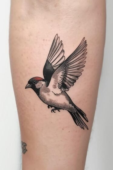 Flying Sparrow Tattoo