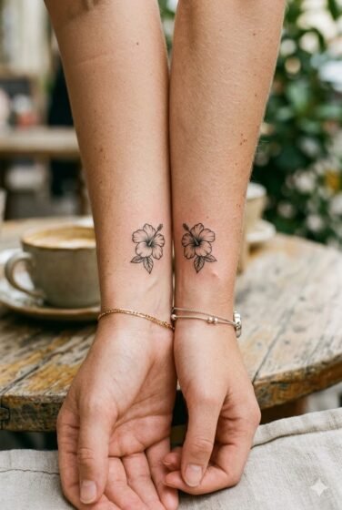 Hibiscus and Butterfly Combination