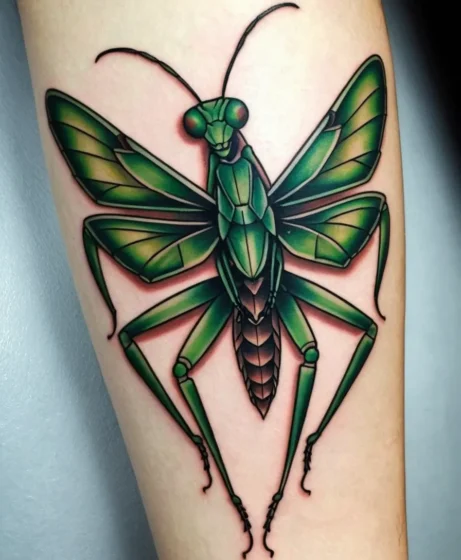 Praying Mantis in Classic Old School Style