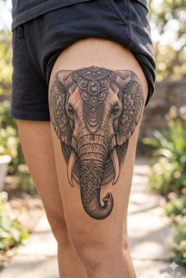 Elephant with Jewelry Details