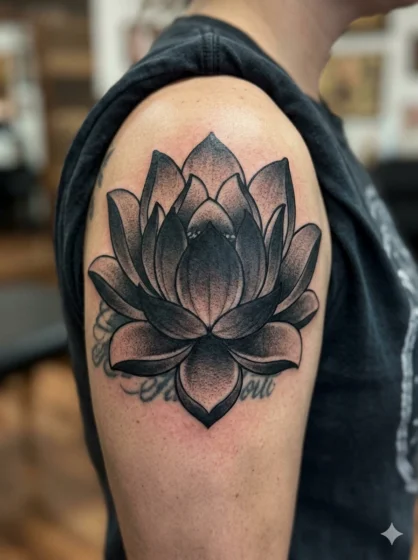 Lotus Shadow Cover Up Tattoo