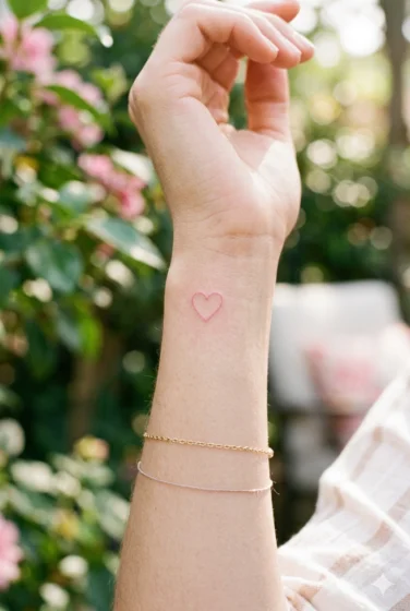 Minimal Pink Heart Outline