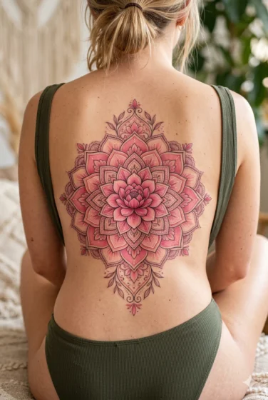 Pink Floral Mandala Design