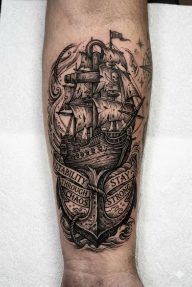 Pirate Ship With Anchor Fusion