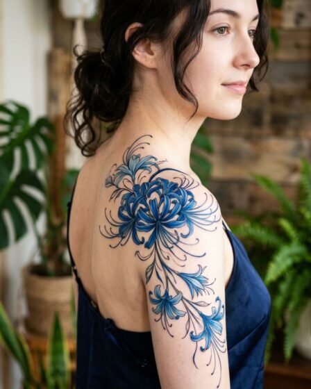 Blue Spider Lily Shoulder 