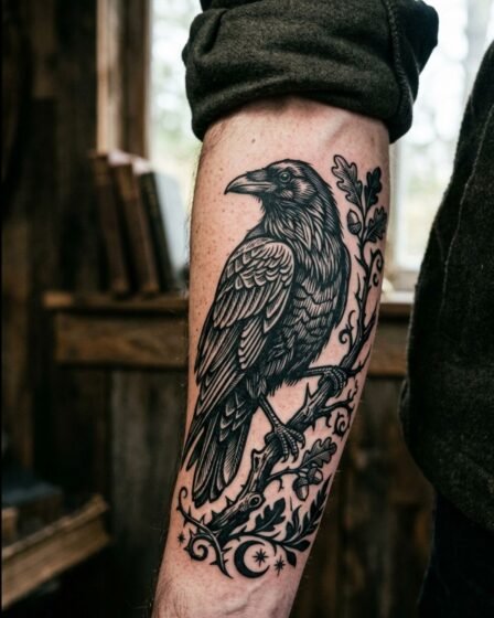 Gothic Woodcut Raven