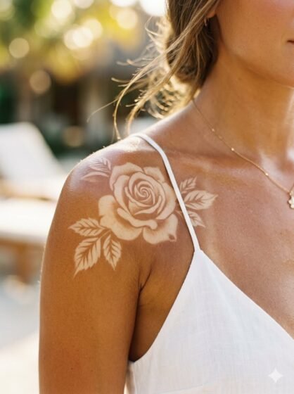 Rose Tan Tattoo