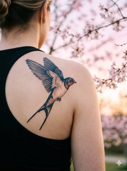 Swallow in Flight