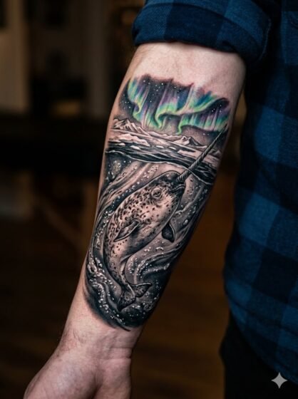 Narwhal Northern Ocean Tattoo