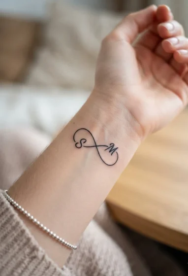 Infinity Symbol with Initials