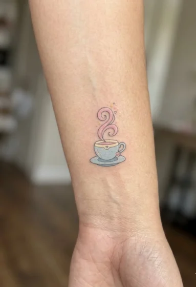 Teacup and Steam Swirl