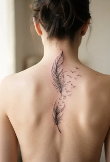 Single Feather Falling