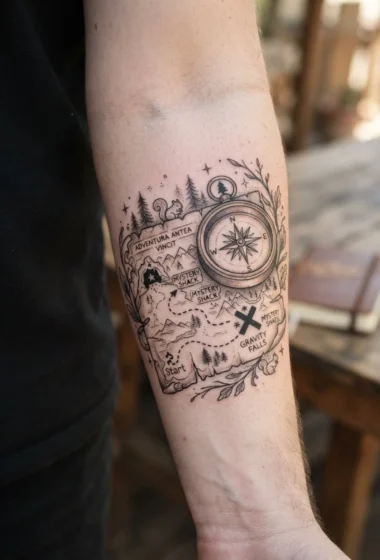 Compass and Treasure Map