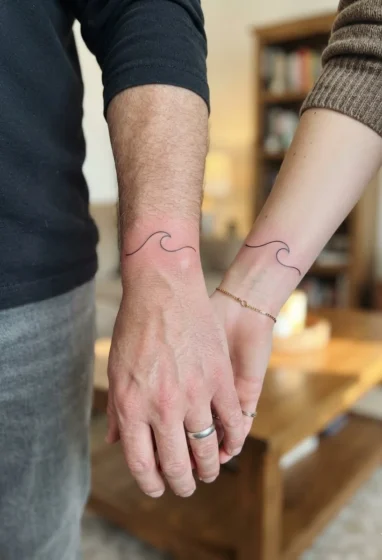 Matching Wave Tattoo