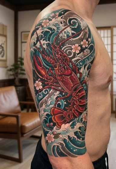 Japanese-Style Lobster With Waves
