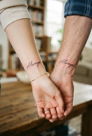 Matching Single Word Tattoos