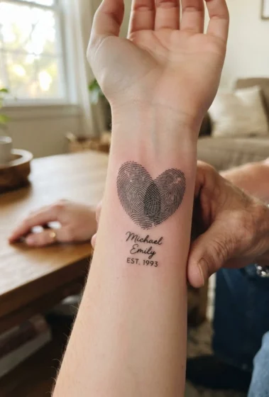 Father Daughter Fingerprint Design